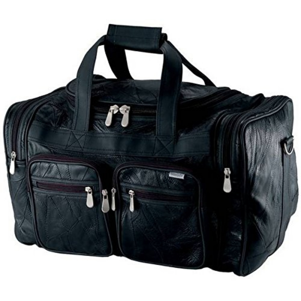 New 21" Genuine Leather Carry On Duffle Bag New